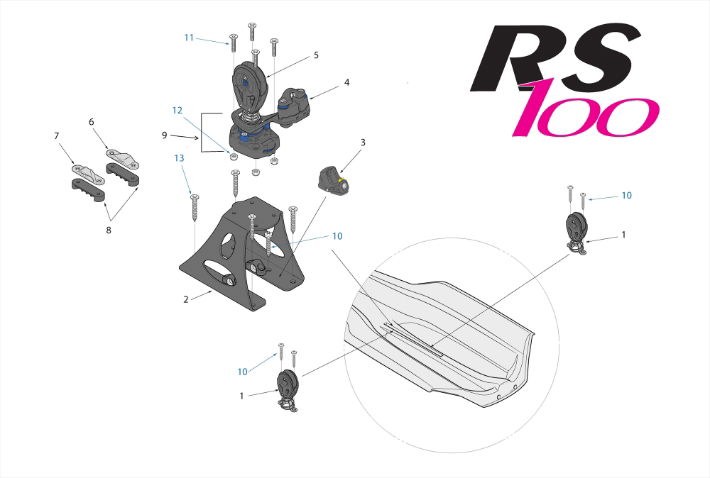 RS100 Hull Parts - Forward Cockpit Area