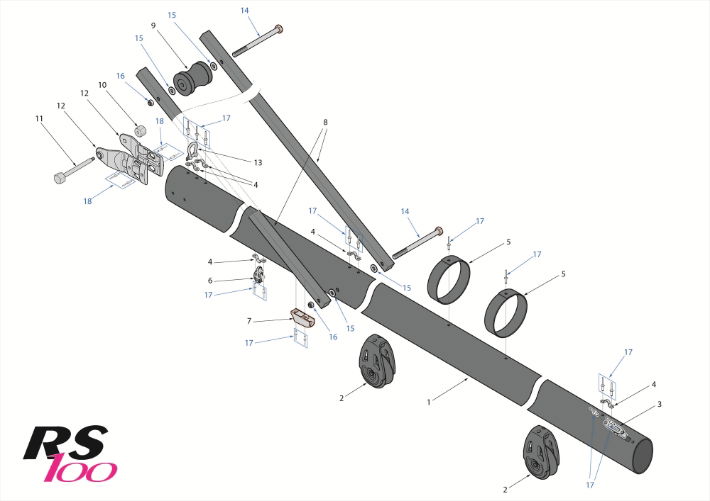 RS100 Spar Parts - Boom