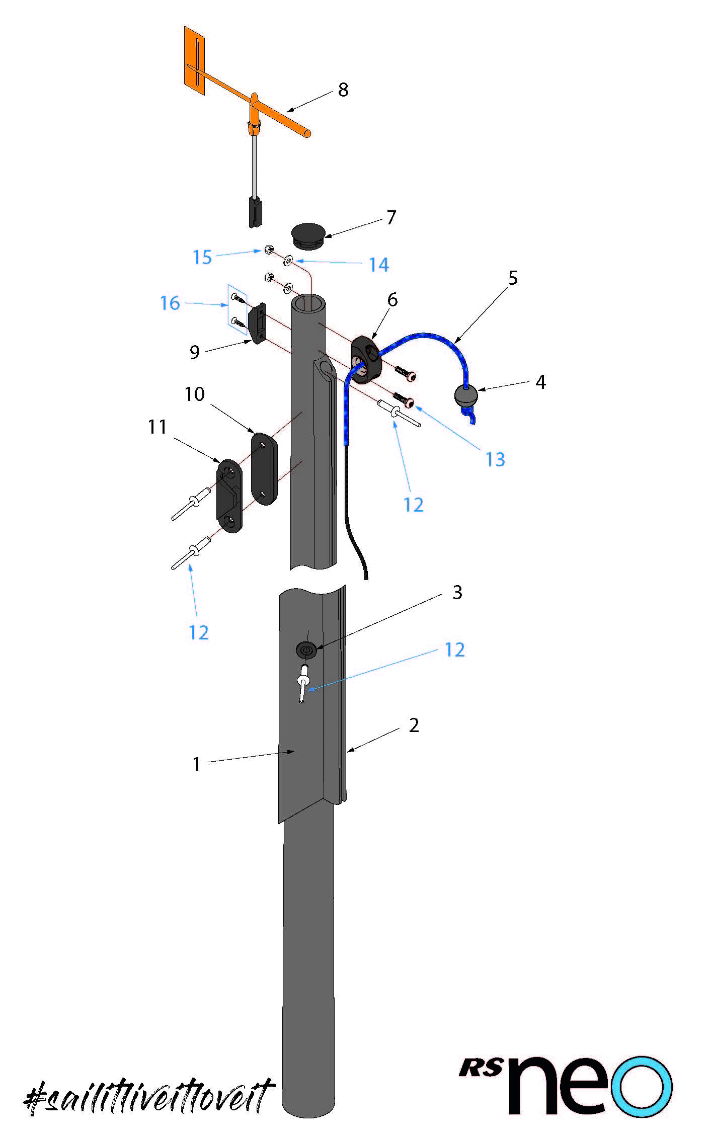 RS Neo Spar Parts - Top Mast