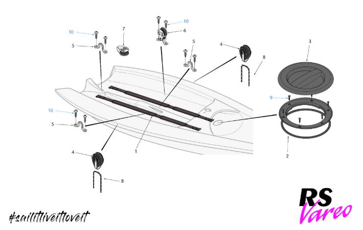 RS Vareo Hull Parts - Forward Helm Area