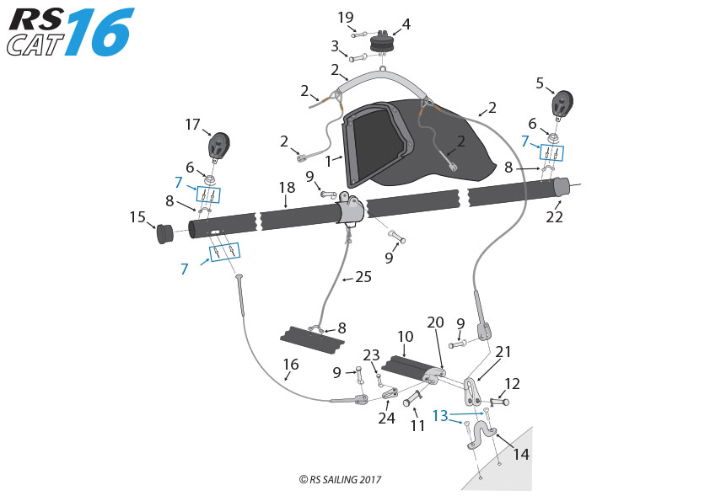 RS CAT16 Spinnaker Pole & Striker Barv2