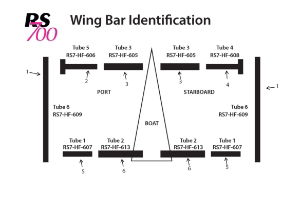 RS700 Forward Wing Tube Drilled (Tube 3)