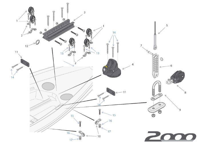 2000 Hull Parts - Mast Step Area