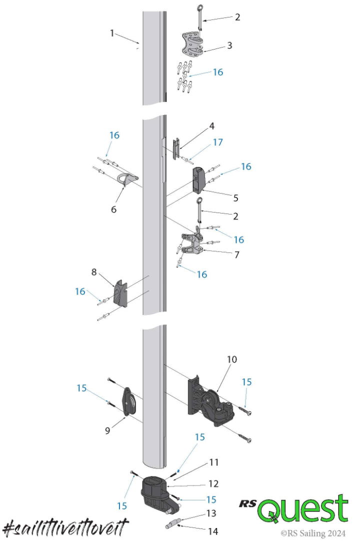 RS Quest Lower Mast Parts