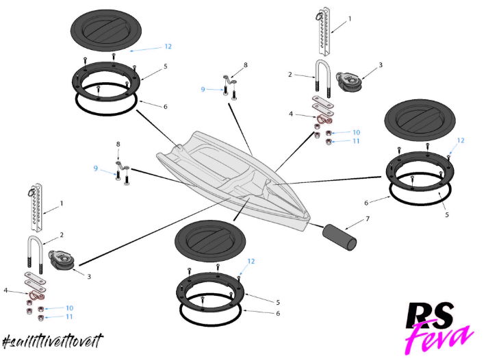 RS Feva Hull Parts - Hull Overview