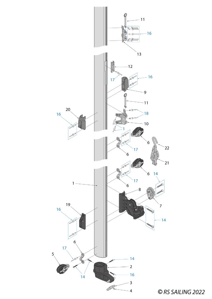 RS Toura Spar Parts - Lower Mast