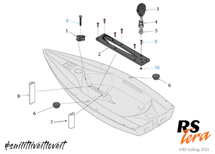 RS Tera Mk2 Hull Parts - Daggerboard Case Area