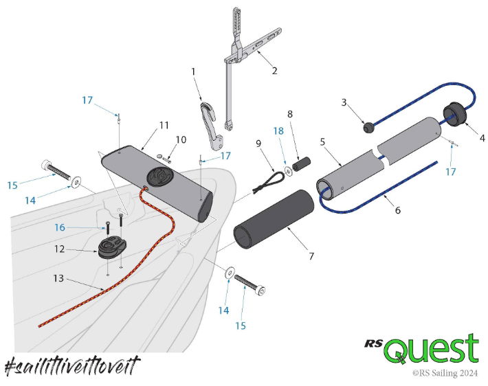 RS Quest Hull Parts - Bow & Tack Bar Area