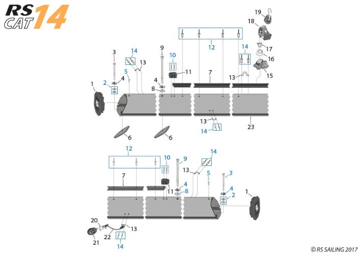 CAT14 - rear beam