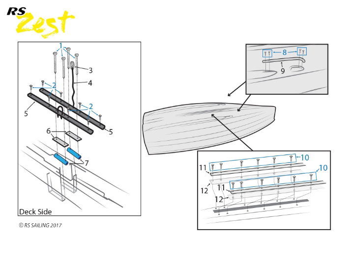 RS Zest Hull Parts - Underside