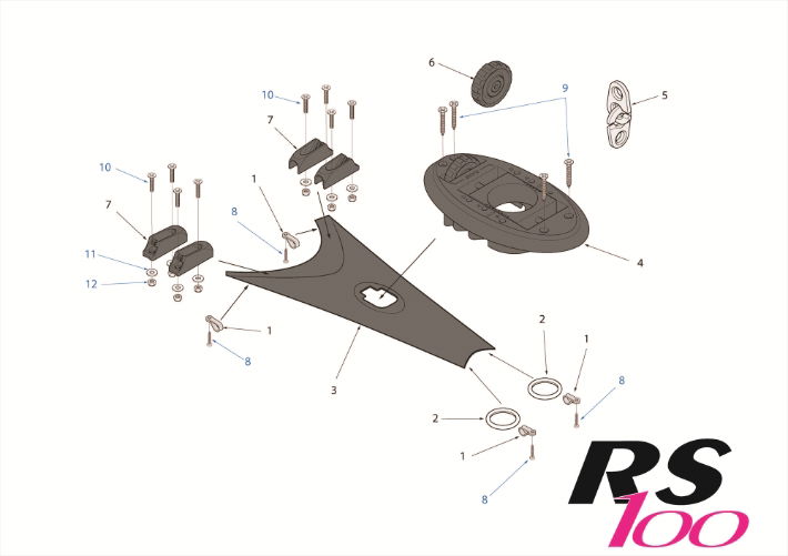 RS100 Hull Parts - Foredeck & Mast Step Area