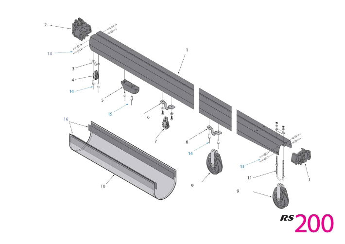 RS200 Spar Parts - Boom